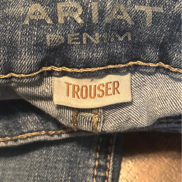 Ariat Jeans Denim Women 25L Trouser Boot Leg Raw Frayed Hem Light Perfect Rise - Picture 10 of 16